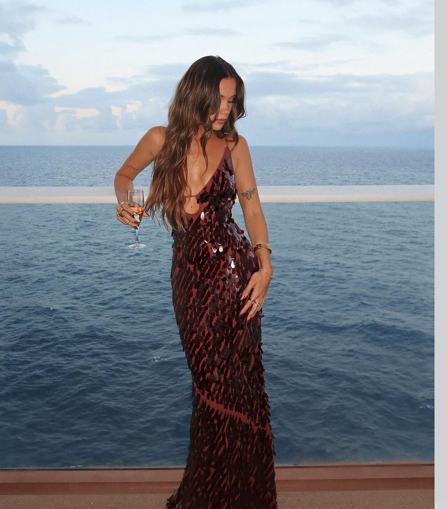 Misha The Sapphire Sequin Maxi Dress in Fig Brown Hills Shire Hire Misha The Sapphire Sequin Maxi Dress in Fig Brown Hills Shire Hire