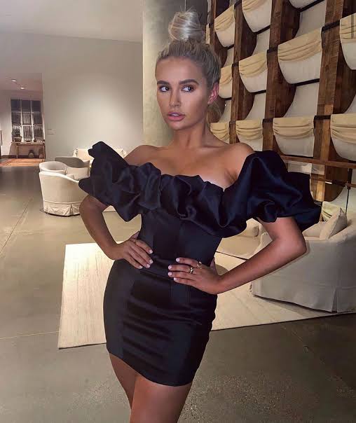 House of CB Selena Black Satin Puff Mini Dress Hills Shire Hire House of CB Selena Black Satin Puff Mini Dress Hills Shire Hire