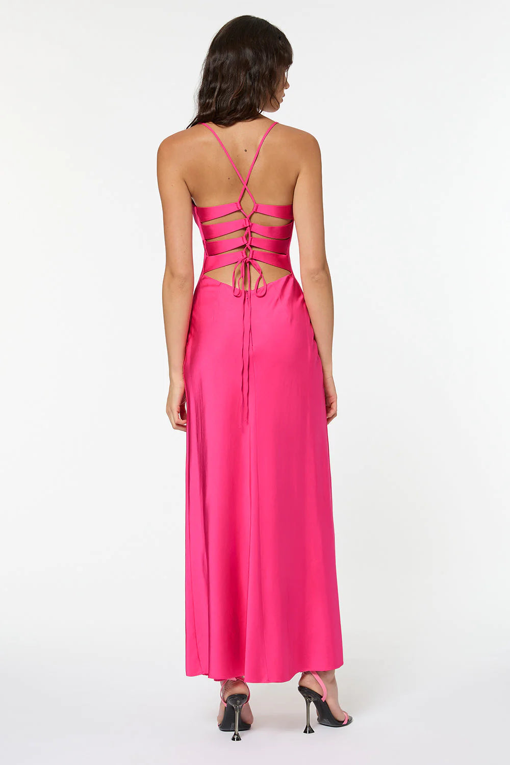 manning cartell pink dress Double Time Pleat Time to Shine Maxi (Pink)
