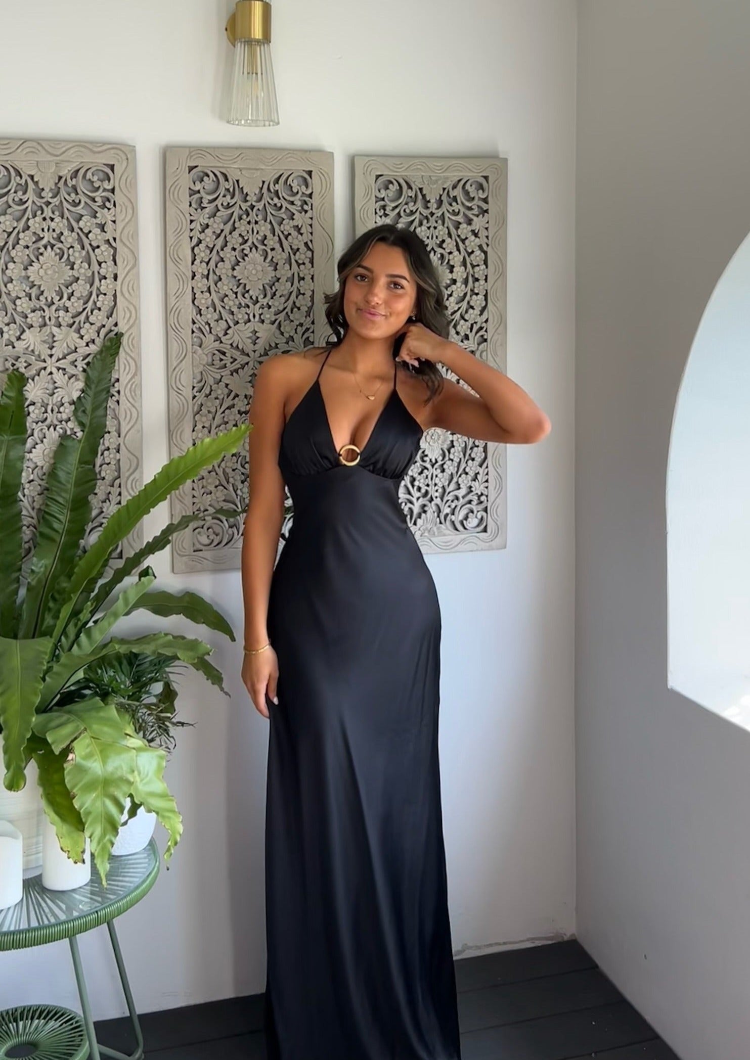 Manning Cartell Liquid Asset Slip Dress in Black Hills Shire Hire Manning Cartell Liquid Asset Slip Dress in Black Hills Shire Hire