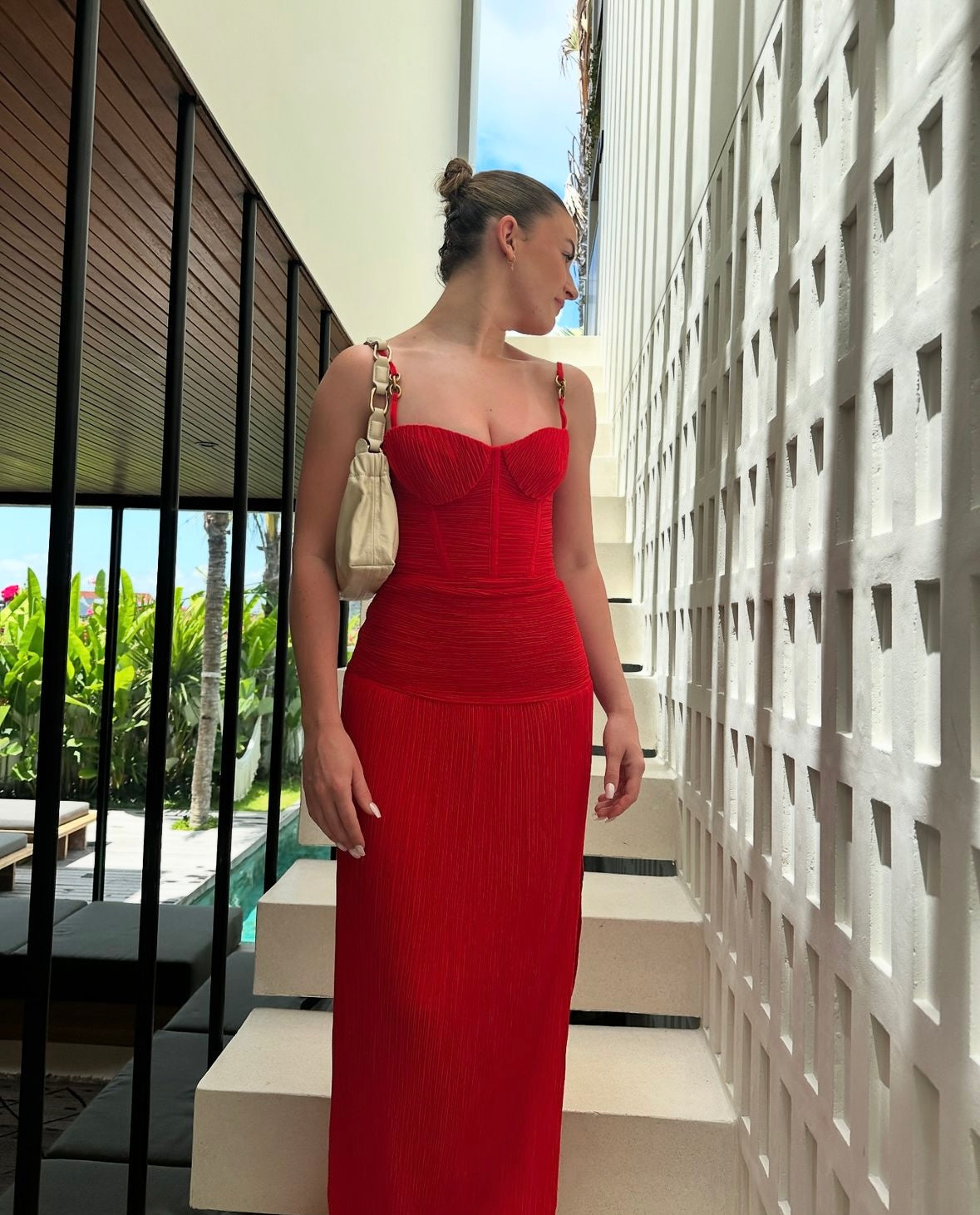 manning cartell red lace dress New colourway! Manning Cartell Double Time Pleat Dress in a gorgeous new RED The dress features elegant pleats throughout and considered boning through the corset top and flows into a beautiful
