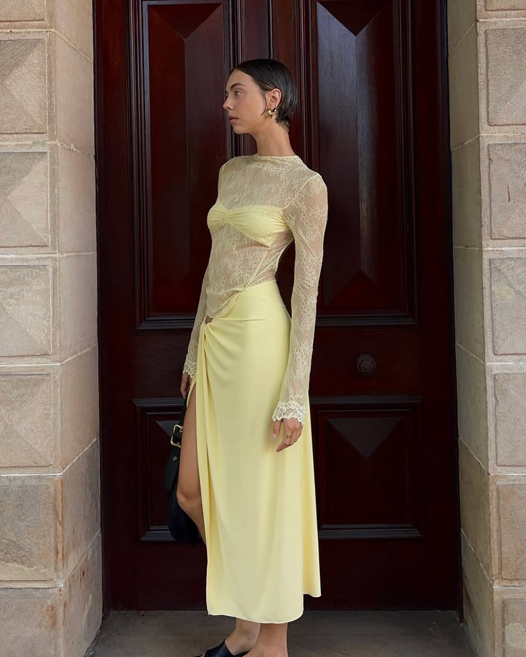 benni yellow dress Benni Colton Midi Dress in Butter Yellow – Hills Shire Hire