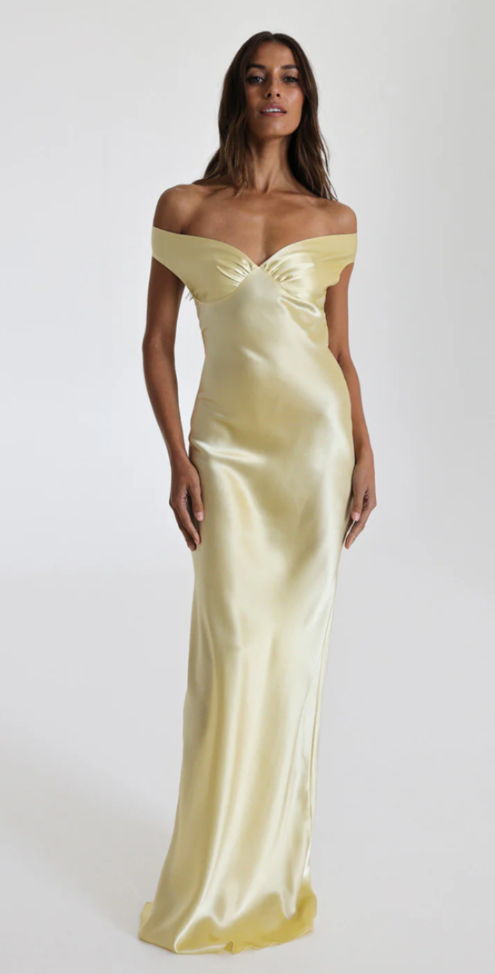 Natalie Rolt Bridget Gown in Yellow Hills Shire Hire Natalie Rolt Bridget Gown in Yellow Hills Shire Hire