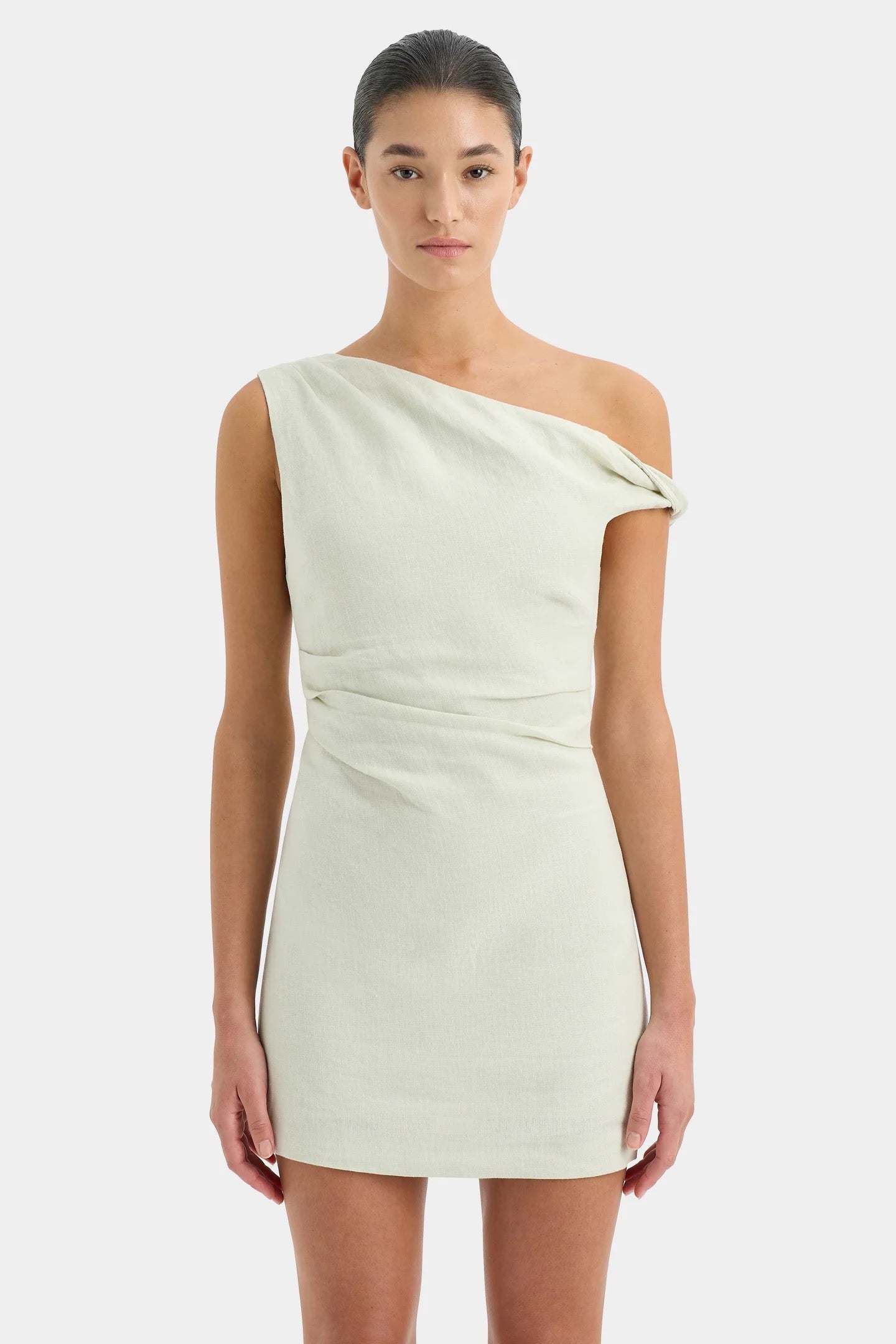 sir iris linen dress Sir. Iris Tie Mini Dress - Blue - 30% Off